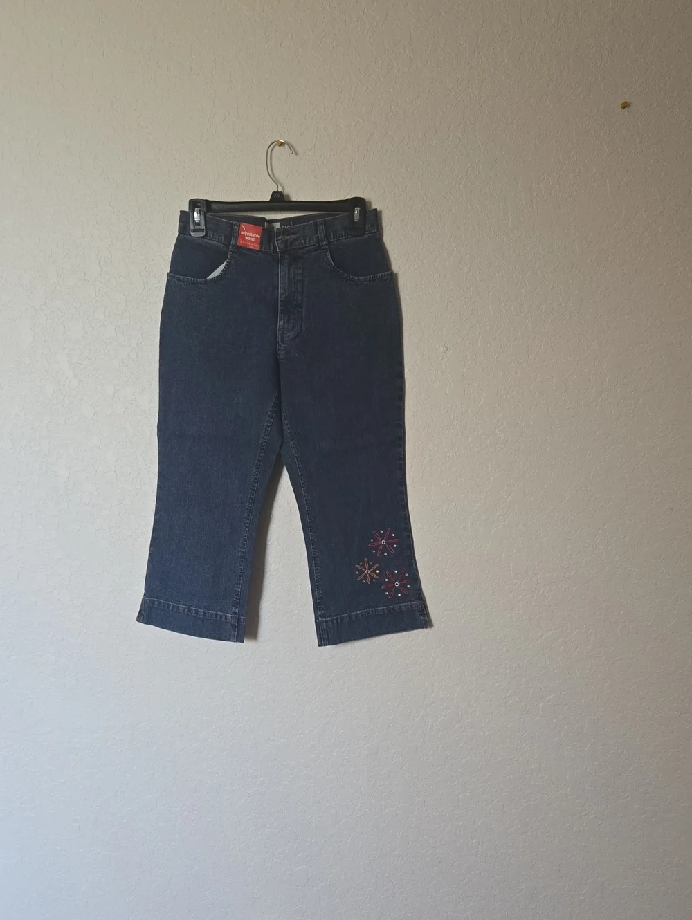 Gap- Girls Dark Blue  Embroidered  Capri